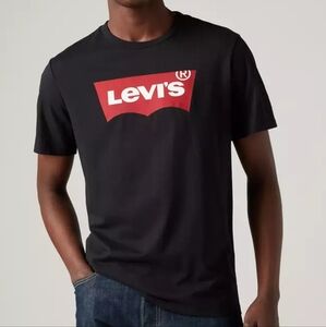 Levi's Boys Ironstone Logo Chenille Graphic T-Shirt Black Size Large